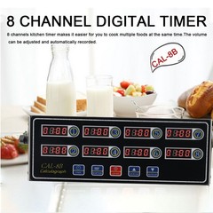 AC 110V Commercial 8 Channel Digital Kitchen Timer Deep Fryer Timer Food Cooking
