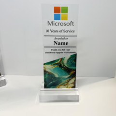Custom Acrylic Trophy – Engraved Award Plaque for Employee or Company Anniversar