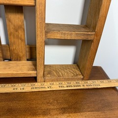 Vintage Wooden Shelf Picket Fence Bird House Trinket Shelves 26.5″ w x 15″ h