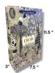 New Christian Dior CD Luxury Print Small Shopping Gift Bag 11.5” x 7.5”x 3”