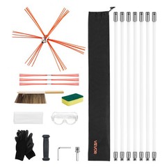 VEVOR Chimney Sweep Kit Chimney Brush for Square Arch Rectangle Chimneys