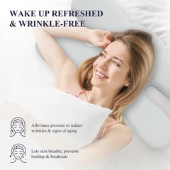 Flawless Face Beauty Pillow,Anti Aging&Anti Wrinkle Face Pillow,Memory Foam f…