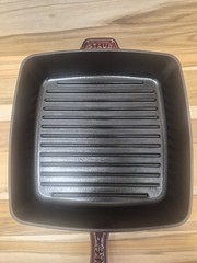 Staub 26cm 10.25″ Square Cast Iron Grill Pan Grillet Majolica Grenadine France