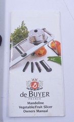 Stainless Steel de Buyer France Professional Mandoline Slicer Base & Manual Only