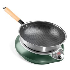 Abangdun 1700W 100V～185V Induction Cooktop Wok With Pan Electric Stove 2026 New