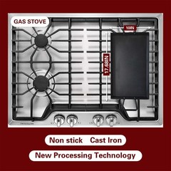Pre-seasoned cast iron griddle pan with 2 Handles – Flat top Plate for stove …