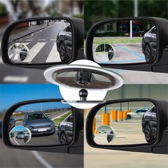Car Blind Spot Mirror, HD Glass Wide Angle Side Rear View Mirror, round Stick-On