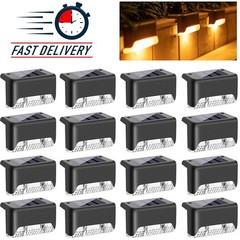 4~20 Pack Solar Deck Lights Outdoor Waterproof LED Steps Lamps For Stairs Fence