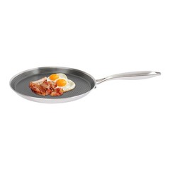 11in Stainless Steel Crepe Pan Pancake Pan Non Stick Cooking Pan For Kitchen