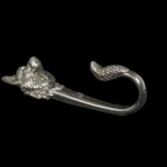 Nickel Silver Corgi Wall Hook | Handmade Dog Leash & Key Holder