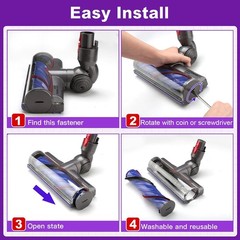 Motorbar Torque Drive Brush Head for Dyson V8 V10 V11 V15 Hair Removal