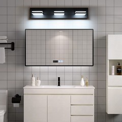 LED Modern Bathroom Vanity Light Fixtures 3-Light 24-Inch Matte Black Modern