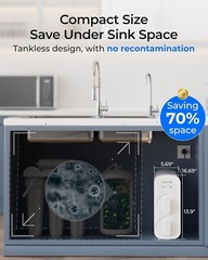 Waterdrop G5P500A Alkaline Mineral pH+ Reverse Osmosis Water Filter, Reduces TDS