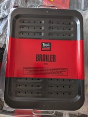 2-piece Broiler Pan & Roasting Rack Black 13×17 Inch Grill Roast Broil Bake