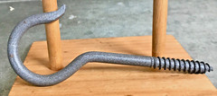 Screw in 4 1/4″ Ceiling Wall Hook Iron silver Hanging Plants Decorations New FS