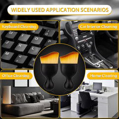 2PCS Car Interior Detailing Brush Soft Dusting Cleaner for Dashboard Air Vent