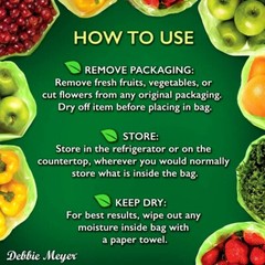Debbie Meyer Generic Green Bags Stay Fresh 20 Reusable Bags 10Med 10Lg Save $$$