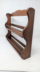 Vintage Wall Mounted Spice Rack 2 Shelf 17.5Wx14Hx3.25D