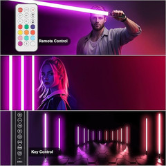 Rechargeable RGB DJ Tube Lights with Stand – 4 Pack for Events & Decor