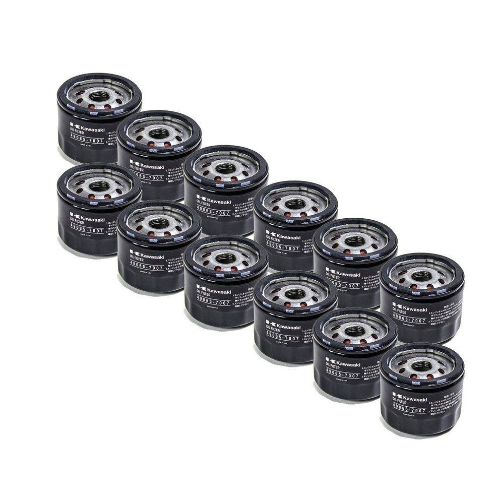 Kawasaki FX541V FX600V FX651V Oil Filter 12-Pack 49065-0736 Replaces 49065-7007