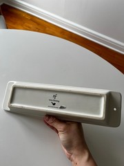NORA FLEMING Pearl Dot Stoneware : Rectangle Cracker / Olive Tray Dish