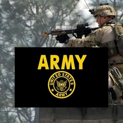 US Army Crest Flag 3×5 Outdoor Double Sided United States Military Flag Black
