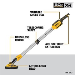 DEWALT DCE800P2 20V MAX Cordless Drywall Sander Kit w/ Battery Charger