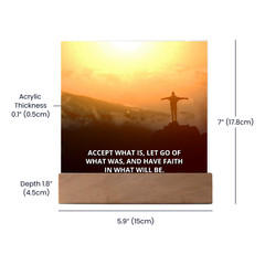 Faith Accept What Is Religious Plaque & Cross Gift Set, Christian Gifts