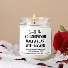 6 Month Anniversary Candle for Boyfriend Girlfriend – 6 Months Wedding Annive…