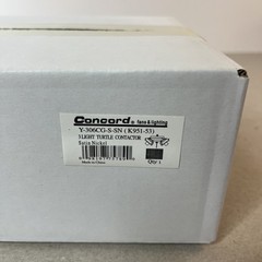 Concord 3 light turtle ceiling fan light kit Satin Nickel Silver New