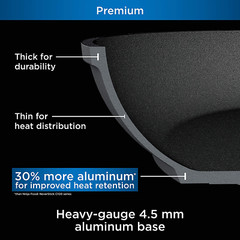 Neverstick Premium 10-Piece Nonstick Cookware Set, Oven Safe, Slate Grey
