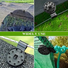100PCS Black Plastic Net Clips – For Shade Cloth & Garden Netting Fixing