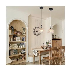 Modern Black Clear Glass Pendant Light 7.68 in Globe Small Pendant Light with…