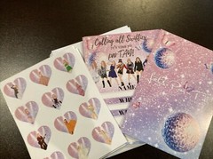 Set Of 20 Party Invites Taylor Swift & Stickers Party Calling All Swifties