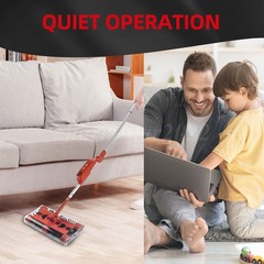 4000 RPM Swivel Sweeper Cordless Vacuum Lightweight 360 Swivel Rechargeable Quad