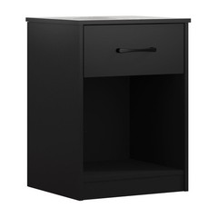 Mainstays Ardent Nightstand with 1 Drawer, Black