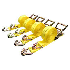 4 Pc 1.5″ inch x 15′ Ft Ratchet Tie Down Cargo Straps J Hooks 4 pack