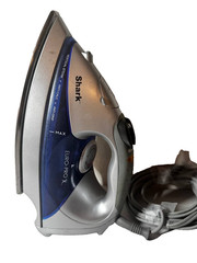 Shark Euro-Pro X Steam Iron Silver Blue Vertical Steam Anti-Calc Clothes Garment