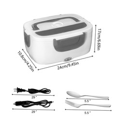 1.5L Electric Heating Lunch Box Portable for Car Office Food Warmer Container US