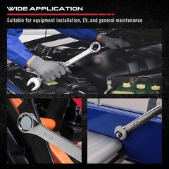 30-Piece Combination Wrench Set – Open End Wrench Set with Organizer Professi…