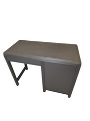 Vintage Waterfal Art Deco Writing Desk Solid Wood 3 Drawer Bronze Finish