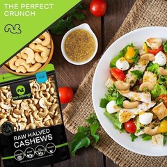 Raw Cashew Halves & Pieces – Unsalted, Superior to Organic (16 Ounce, 1LB)