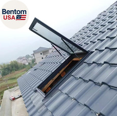 Manual Venting Roof Skylight Aluminum Double Glass Window 35 x 20