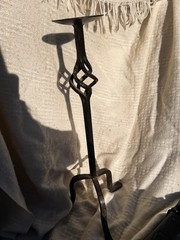 Gorgeously Aged Freestanding Floor Candlestick Holder for Taper Candle 16-20in