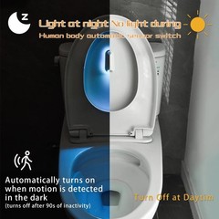 1 Pcs 8 Color LED Toilet Night Light Motion Activated Sensor Bathroom Bowl US