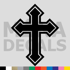 Cross Vinyl Die Cut Decal Sticker – Jesus Christ Christian Religious God Church