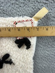 Sherpa Fleece Christmas Stockings Set 4 Bows Red Green White Large Cozy Decor