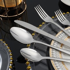 60 Pieces Flatware Set Stainless Steel Silverware Set Service for 12 kitchen