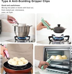 Non-slip Hot Bowl Gripper Anti Scald Bowl Tongs Household Plate Clamp Pan Lot