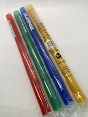7-Eleven Slurpee GIANT MEGA Straw Set Blue Green Yellow Red PLASTIC BIG NIP HTF